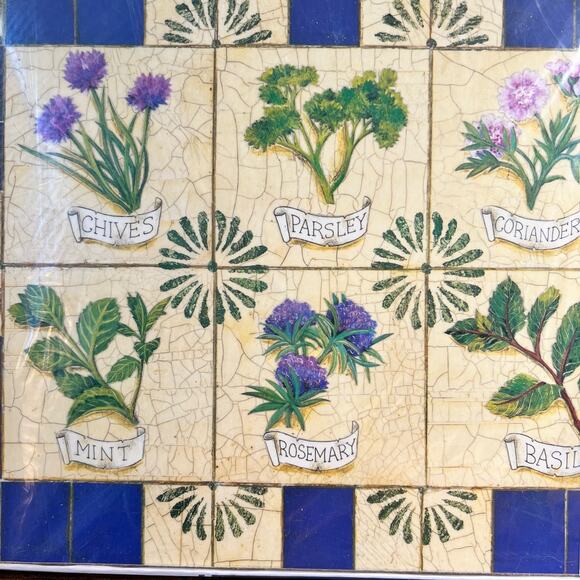 6 Pimpernel Placemats Cork Herb Garden England Mint Basil Artsy Parsley Flowers - Picture 3 of 7